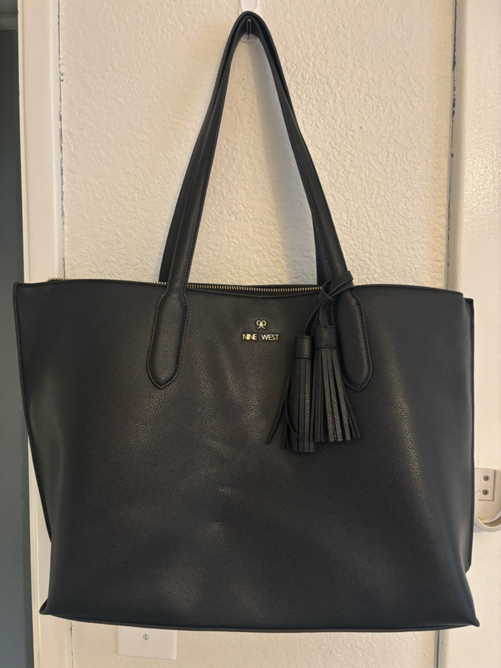 Nine West Black Tassel Shoulder Tote